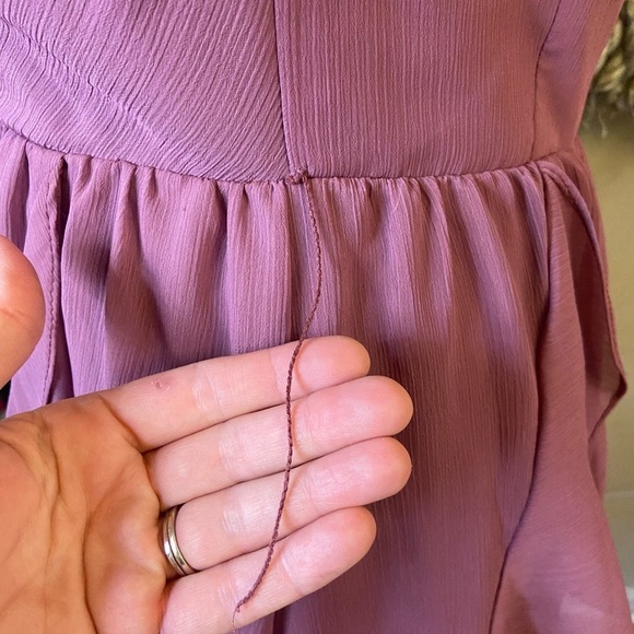 David’s Bridal Short Chiffon Halter Dress in Chiant Size 8 - Picture 12 of 14